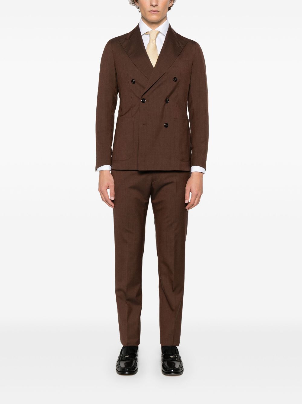 Tagliatore virgin wool suit - Brown