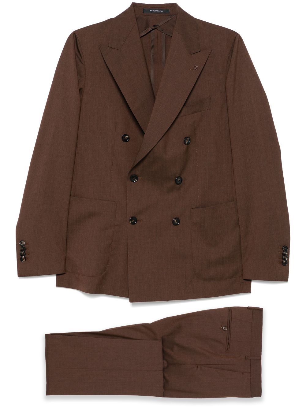 Tagliatore virgin wool suit - Brown