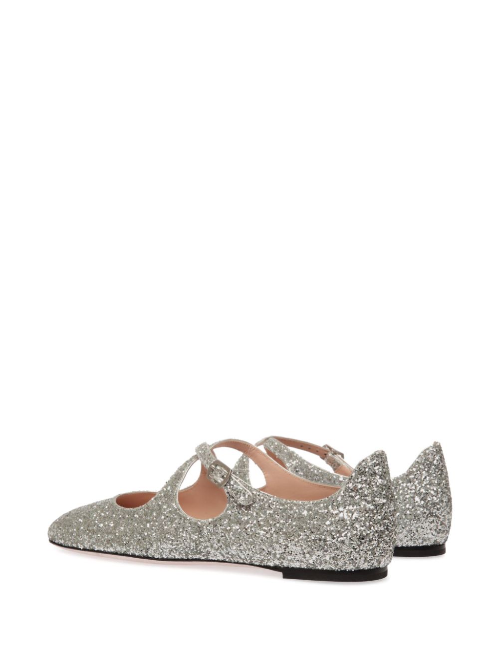 Bally glitter ballet flats Silver