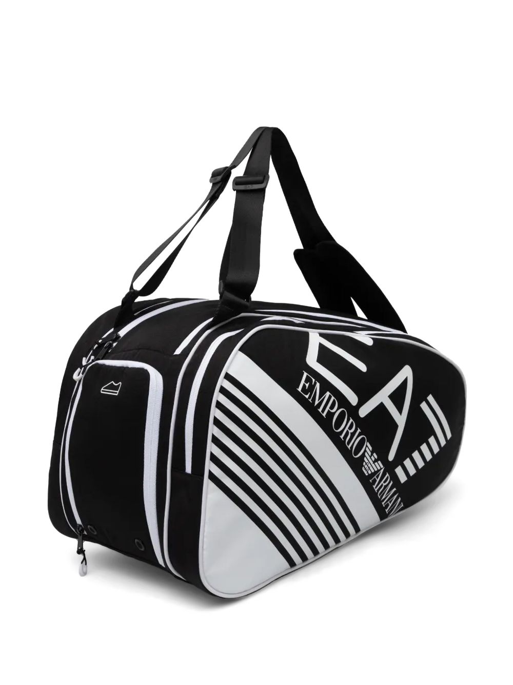 Ea7 Emporio Armani logo-print padel racket backpack - Zwart