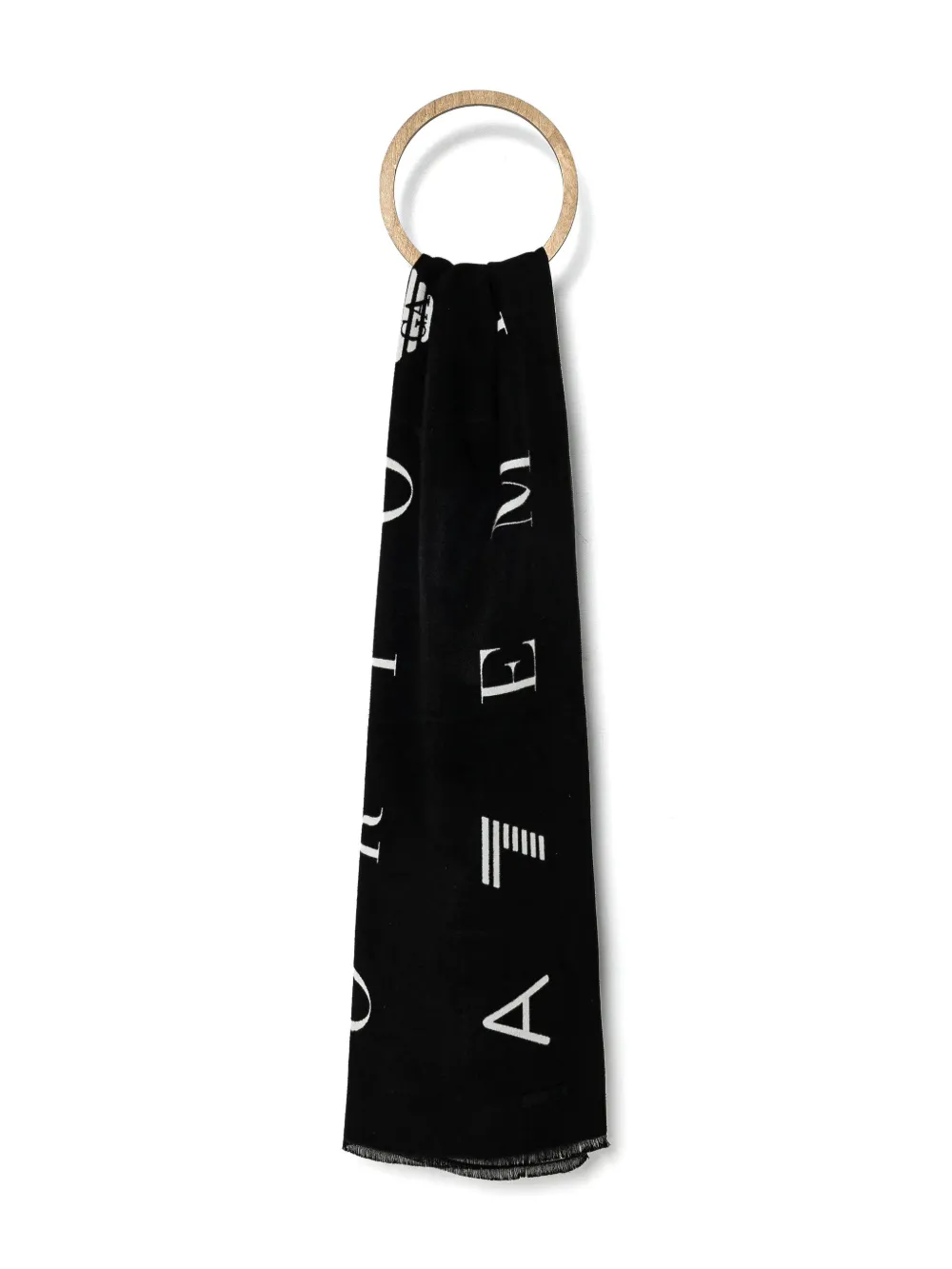 Ea7 Emporio Armani Sjaal met logoprint Zwart