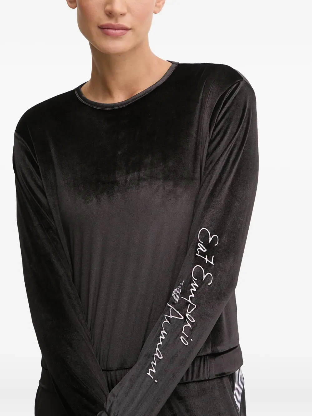 Ea7 Emporio Armani Top met lange mouwen Zwart