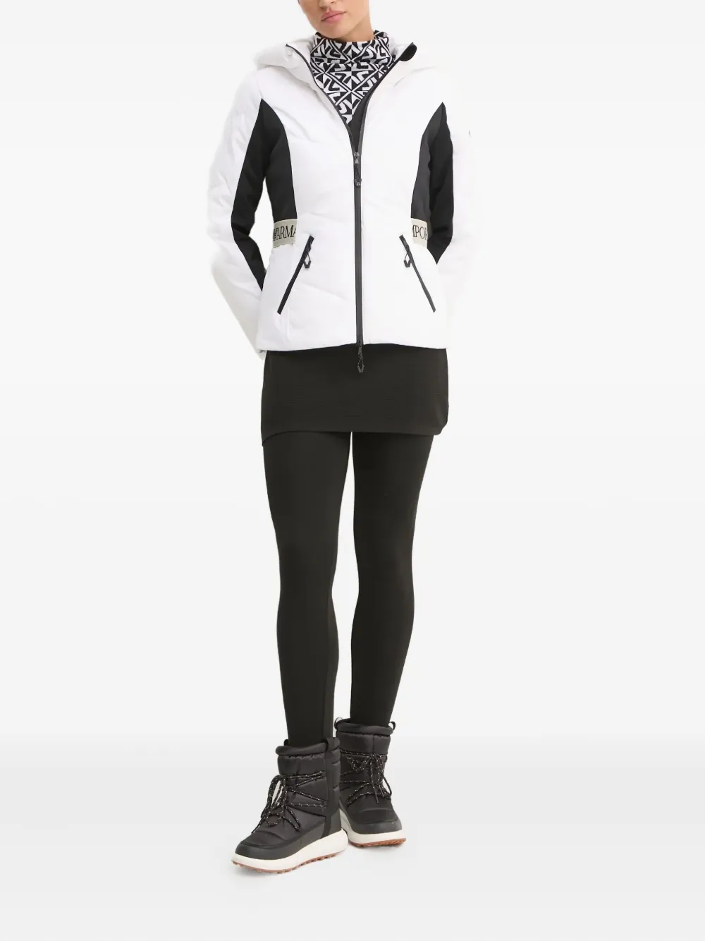 Ea7 Emporio Armani Ski-jack met logo - Wit