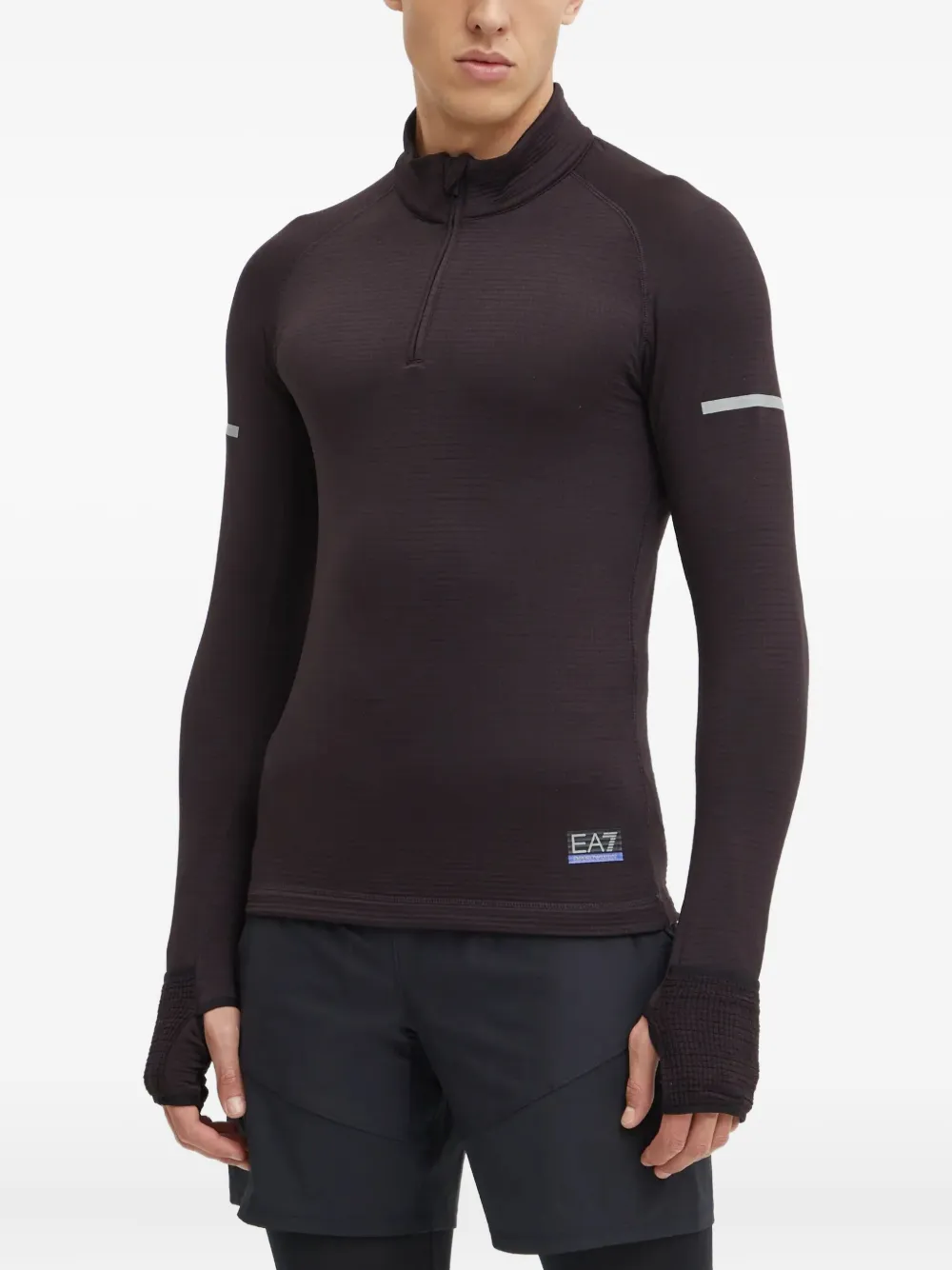 Ea7 Emporio Armani logo-print performance top | Black | Image 1