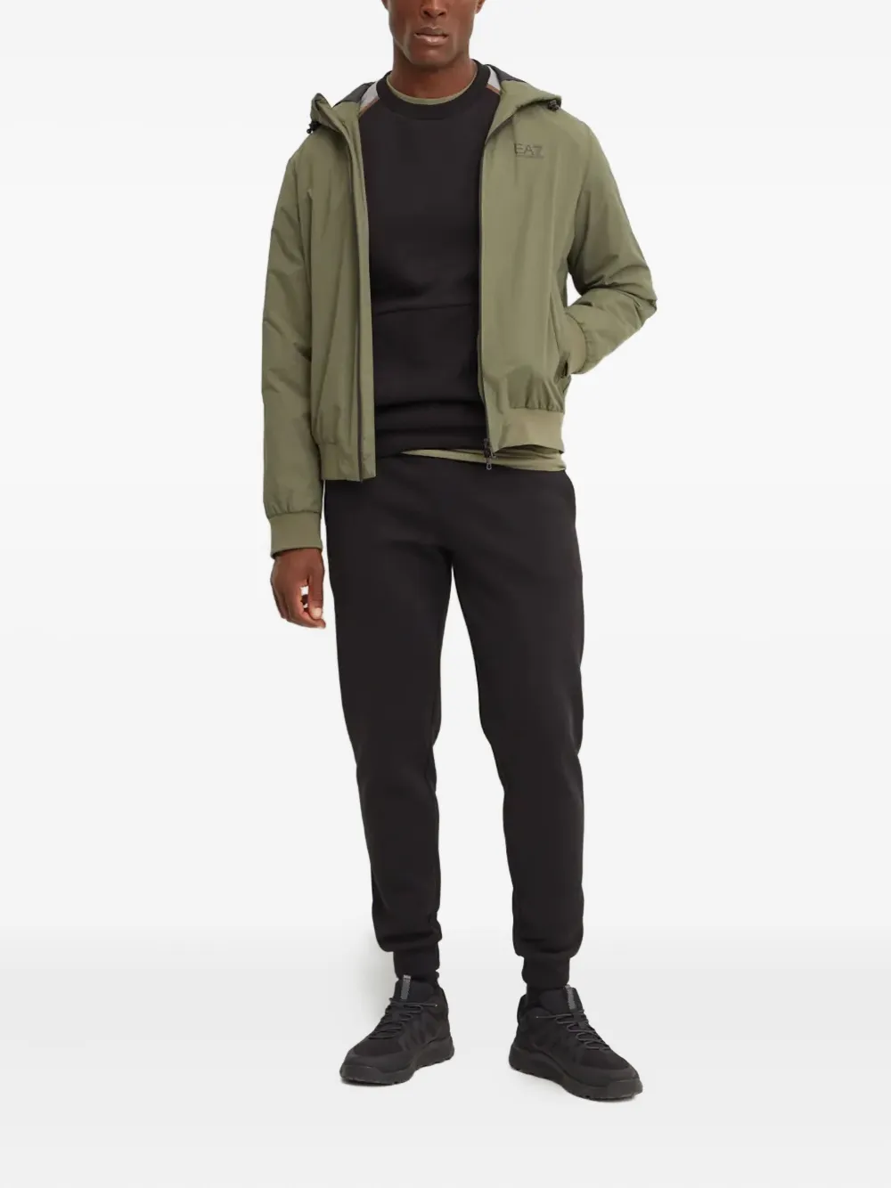 Ea7 Emporio Armani Sweater met logoprint - Zwart