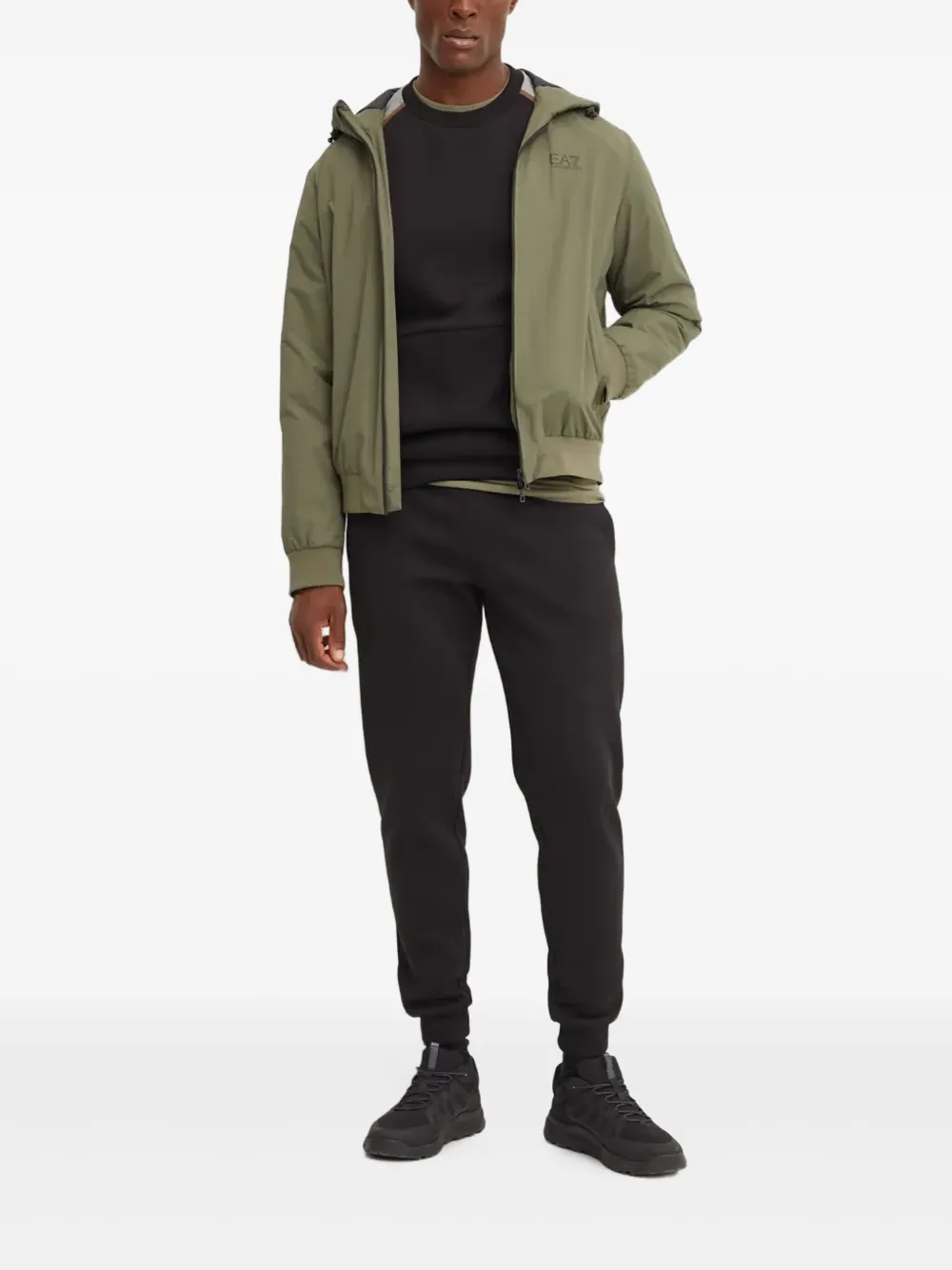 Ea7 Emporio Armani sudadera con paneles y logo estampado | Sudaderas | Image 2