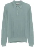 Canali textured knit polo shirt - Green
