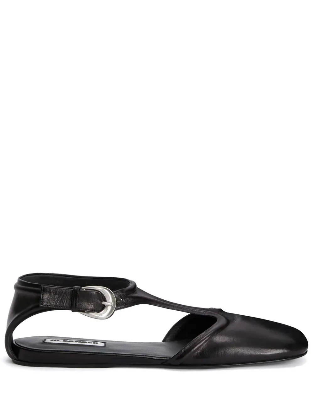 Jil Sander Mary Jane ballerina's Zwart