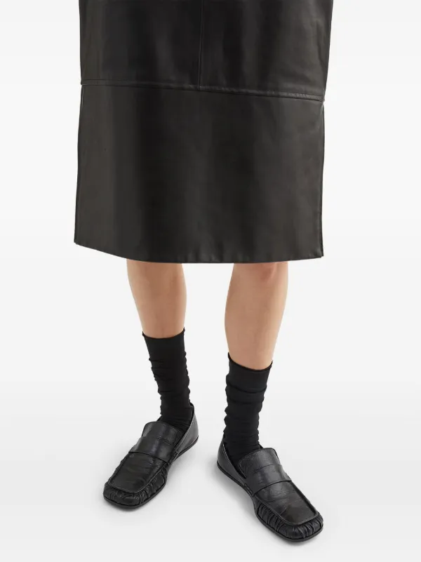 Jil Sander レザーローファー | ブラック | FARFETCH JP