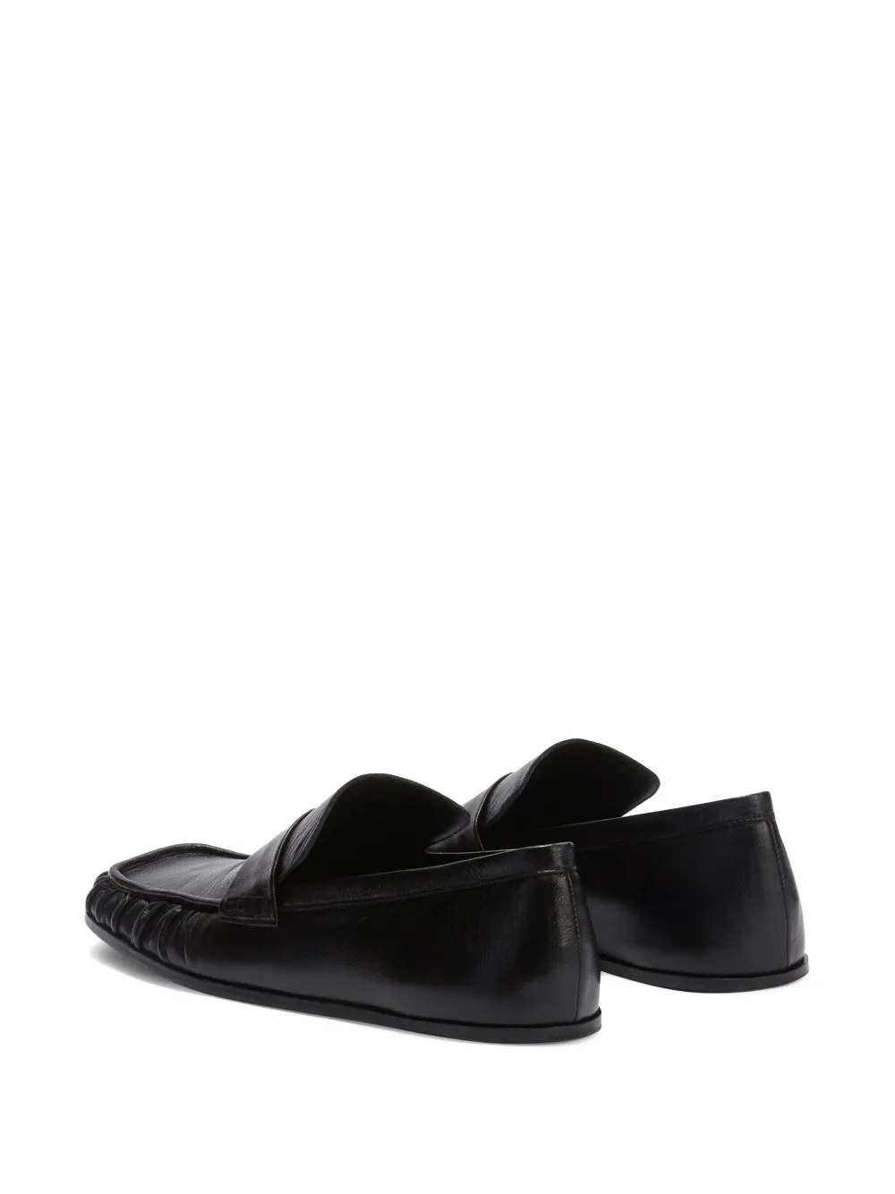 Jil Sander Leren loafers Zwart