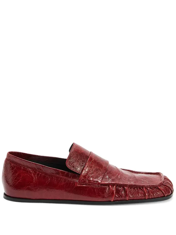 【関税＆送料込み】Jil Sander Leather Moccasins Jil Sander Leather Loafers | Black | FARFETCH