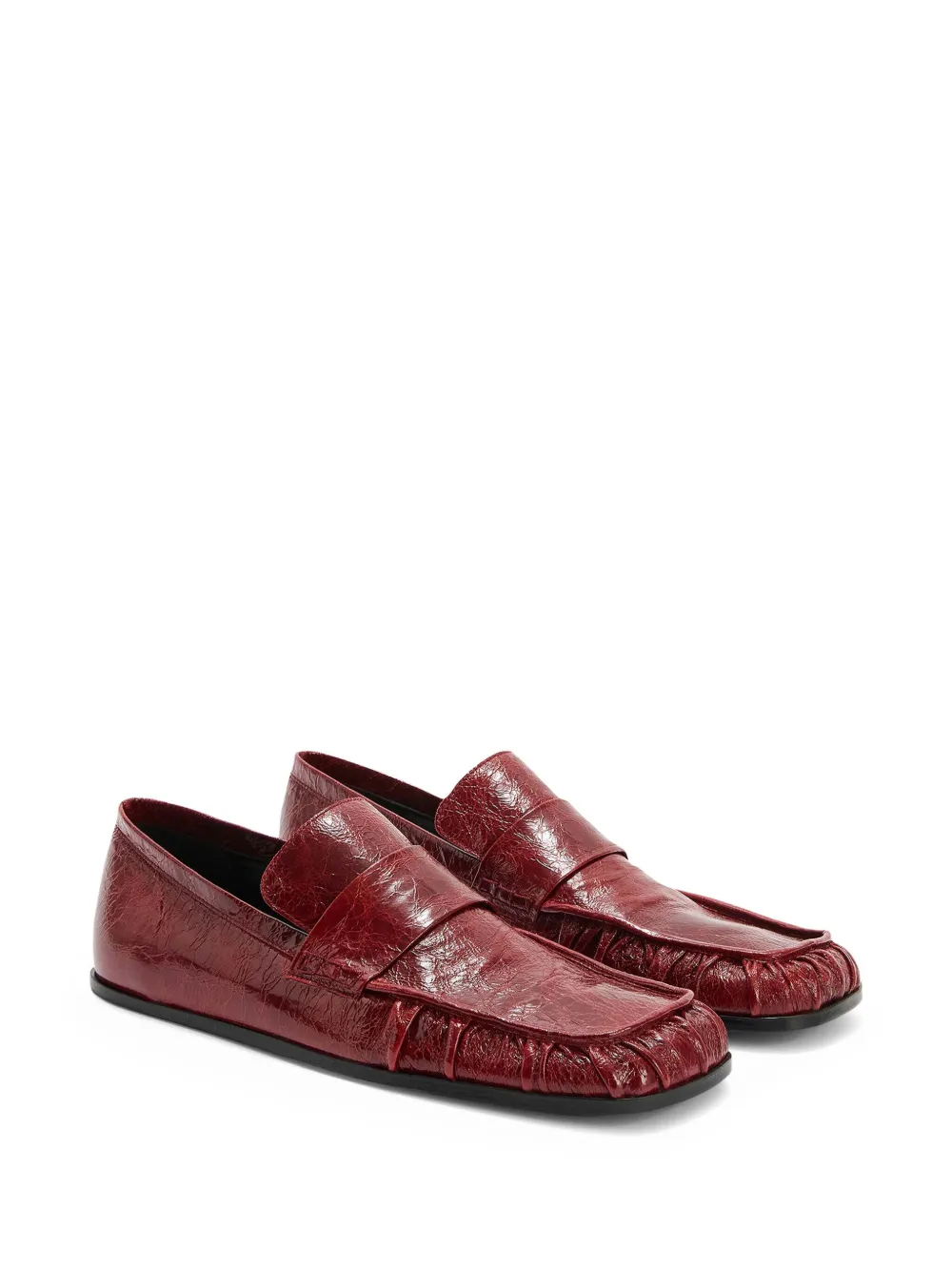 Jil Sander Leren loafers - Rood