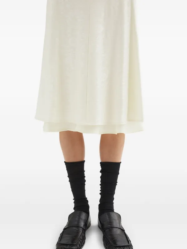 【関税＆送料込み】Jil Sander Skirt 16 Clothing Jil Sander Layered Jersey Midi Skirt | Grey | FARFETCH