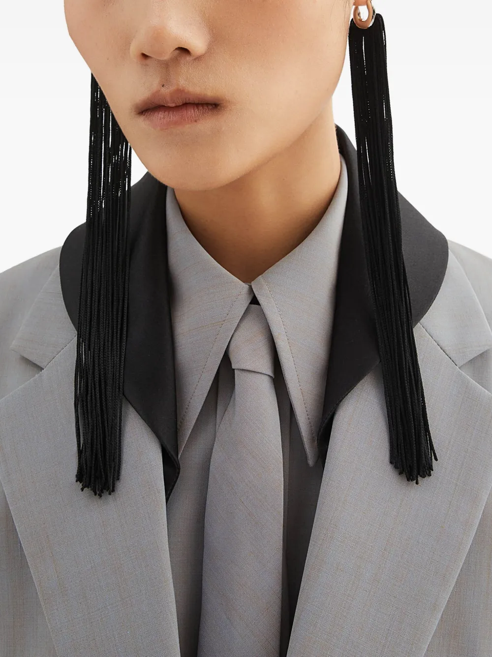 Jil Sander Oorbellen met franje - Zilver