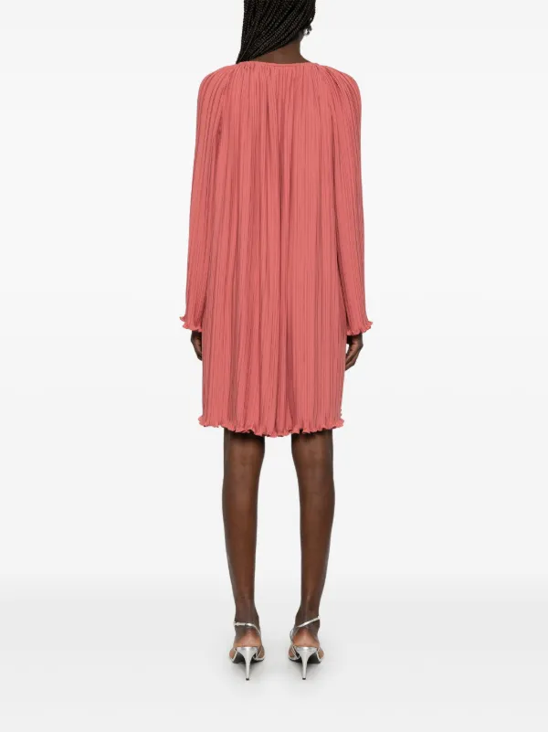 lanvin dress pink ASYMMETRICAL CHARMEUSE DRESS