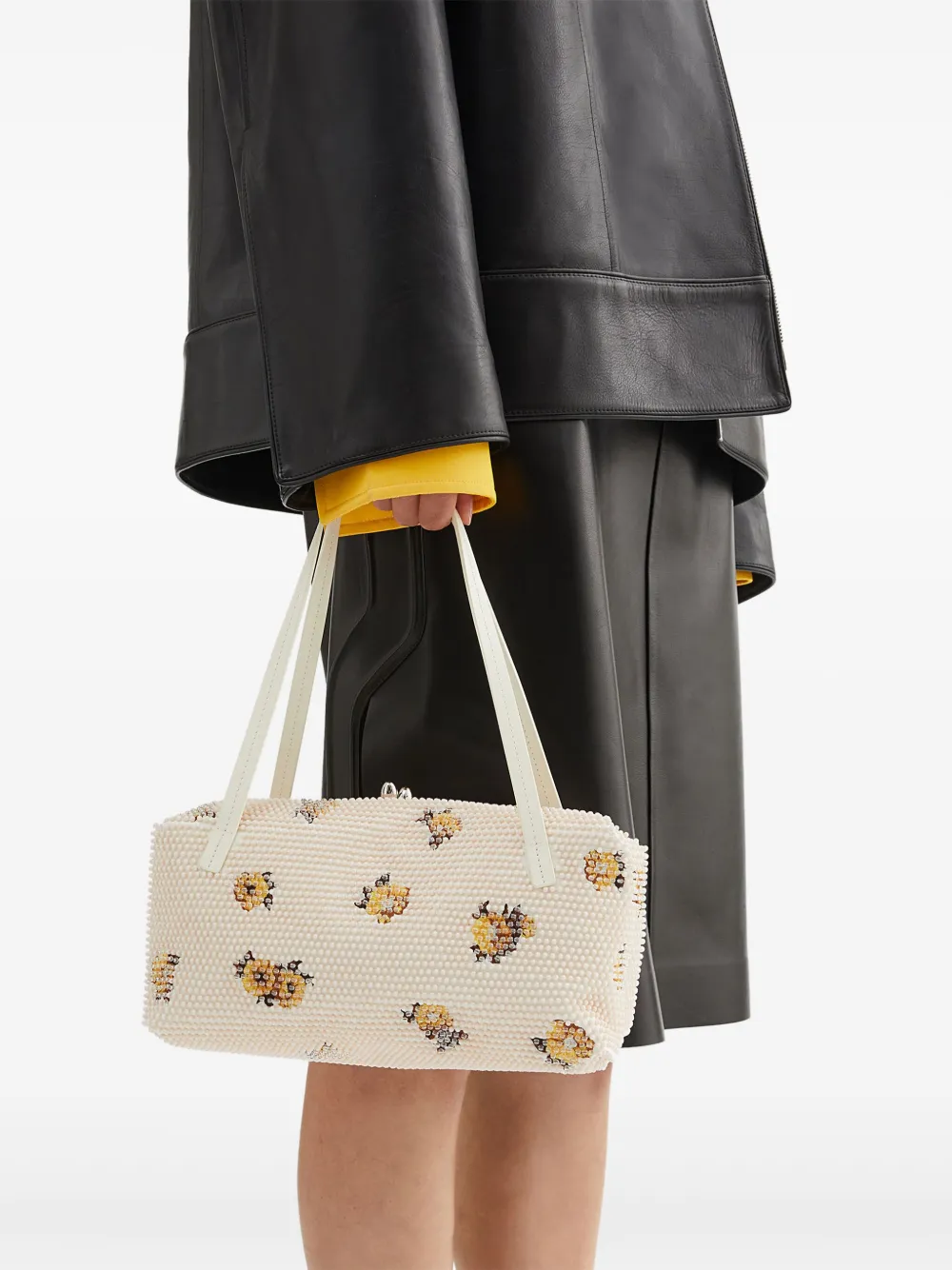Jil Sander Goji Pillow kleine shopper Wit