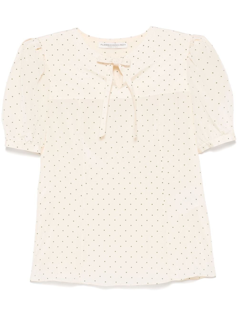 Alessandra Rich polka-dot print blouse - Neutrals