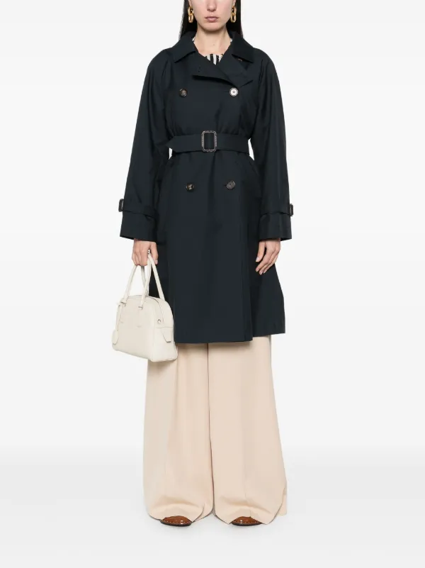 ラグジュアリーブランド【Max Mara】ギャバジントレンチコート Max Mara ギャバジン トレンチコート | ブルー | FARFETCH JP
