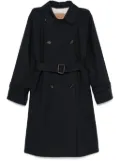 Max Mara gabardine-weave trench coat - Blue