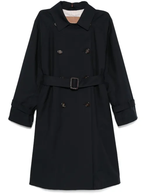 Max Mara trench en gabardine - Bleu - Max Mara - Modalova