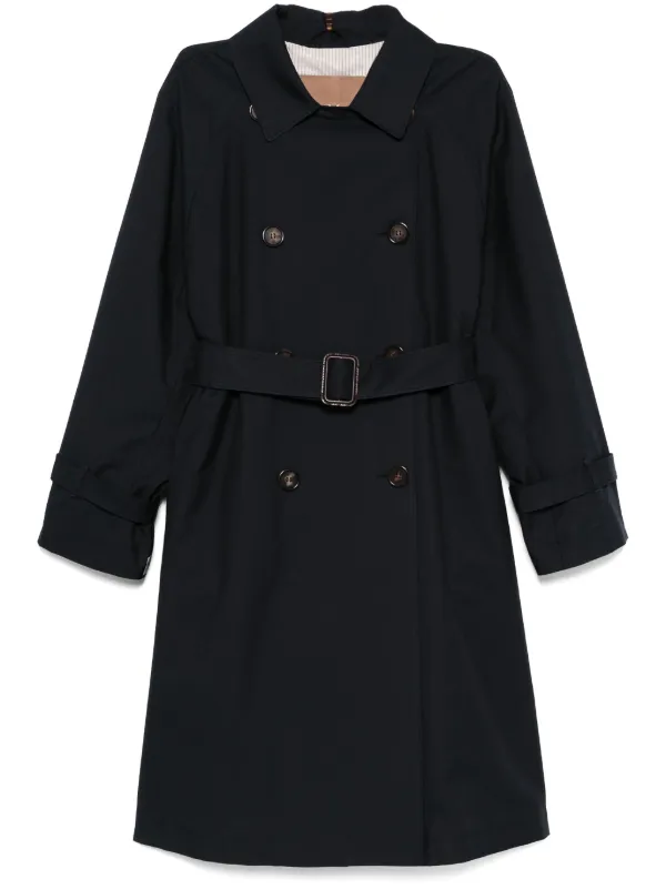 ラグジュアリーブランド【Max Mara】ギャバジントレンチコート Max Mara ギャバジン トレンチコート | ブルー | FARFETCH JP