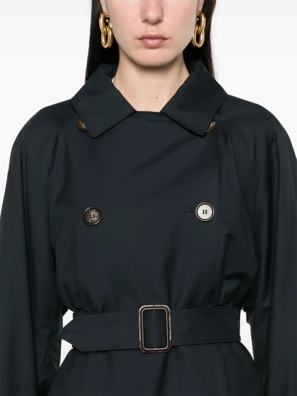 ラグジュアリーブランド【Max Mara】ギャバジントレンチコート Max Mara ギャバジン トレンチコート | ブルー | FARFETCH JP