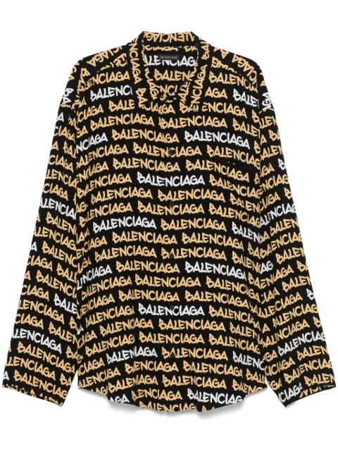 Balenciaga camisa con logo estampado