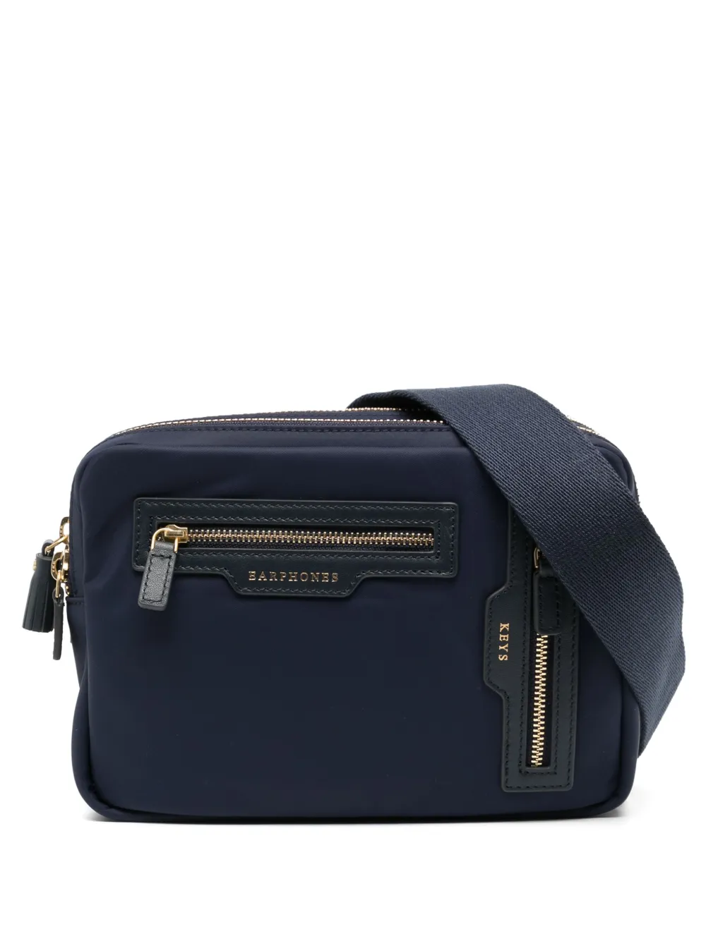 Anya Hindmarch ロゴ ショルダーバッグ - ブルー Anya Hindmarch ロゴ ショルダーバッグ - ブルー