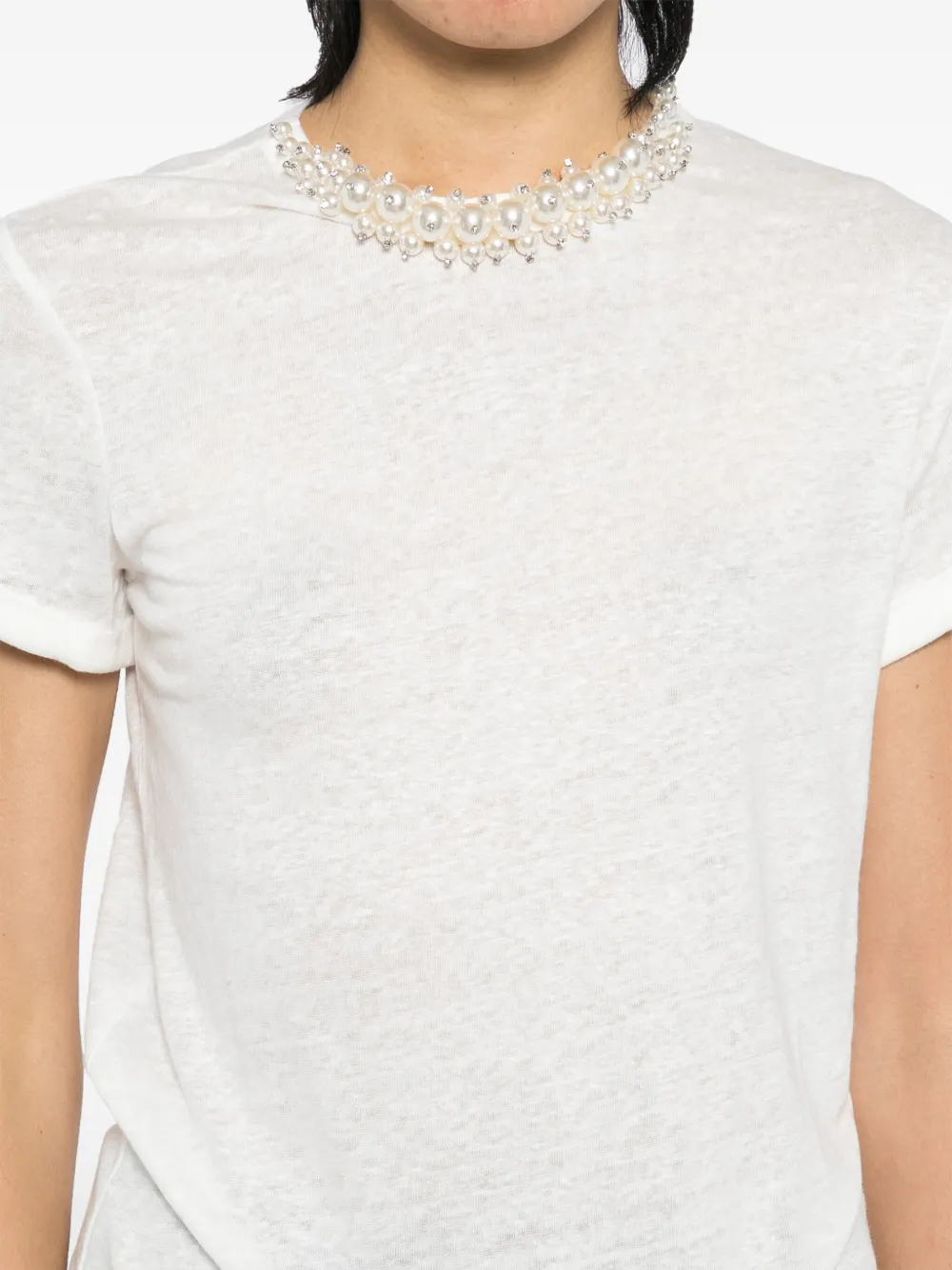 crush-embellished T-shirt