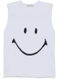 Joshua Sanders glittered-Smiley tank top - White