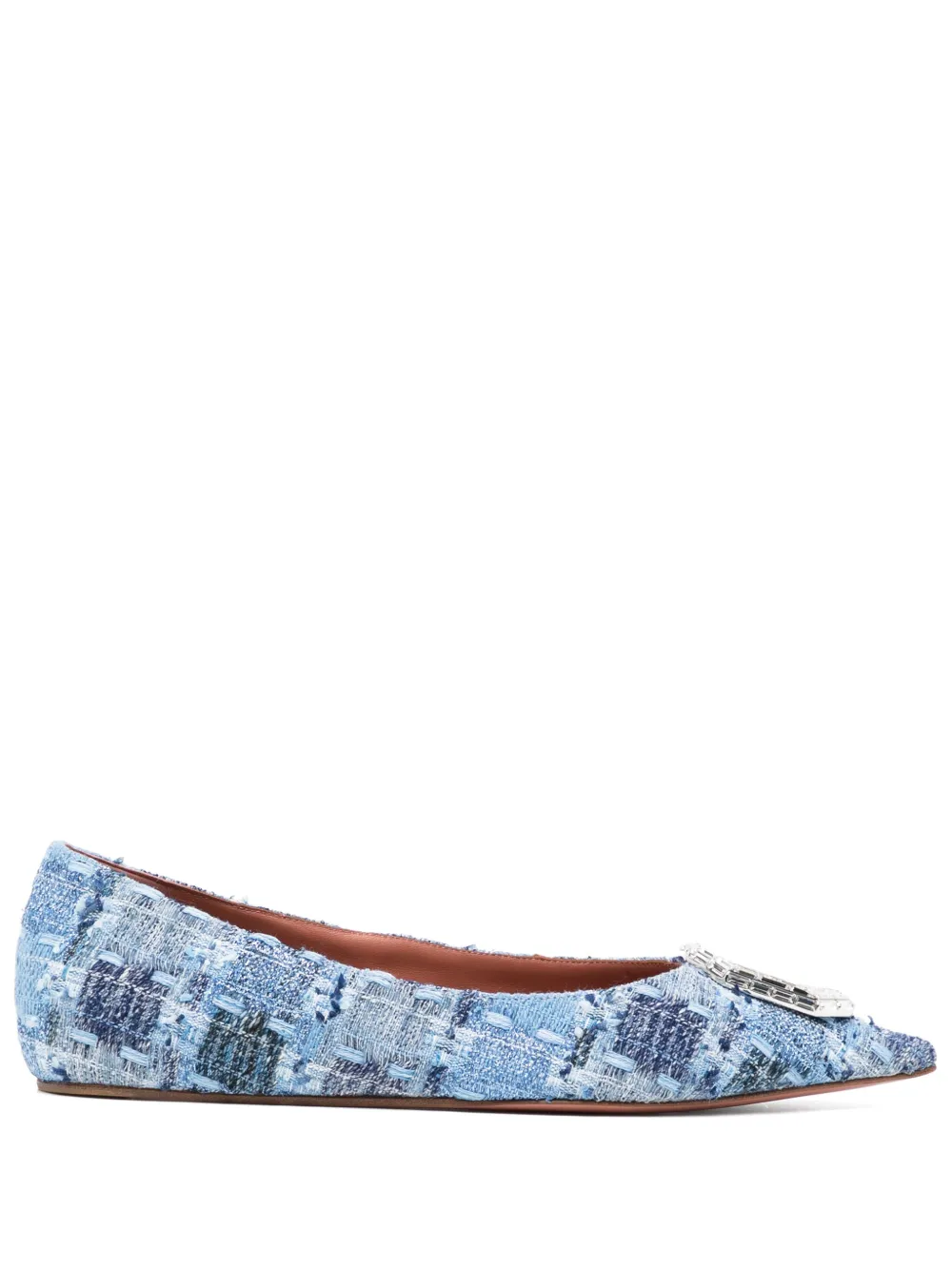 Amina Muaddi Camelia ballet flats Blue