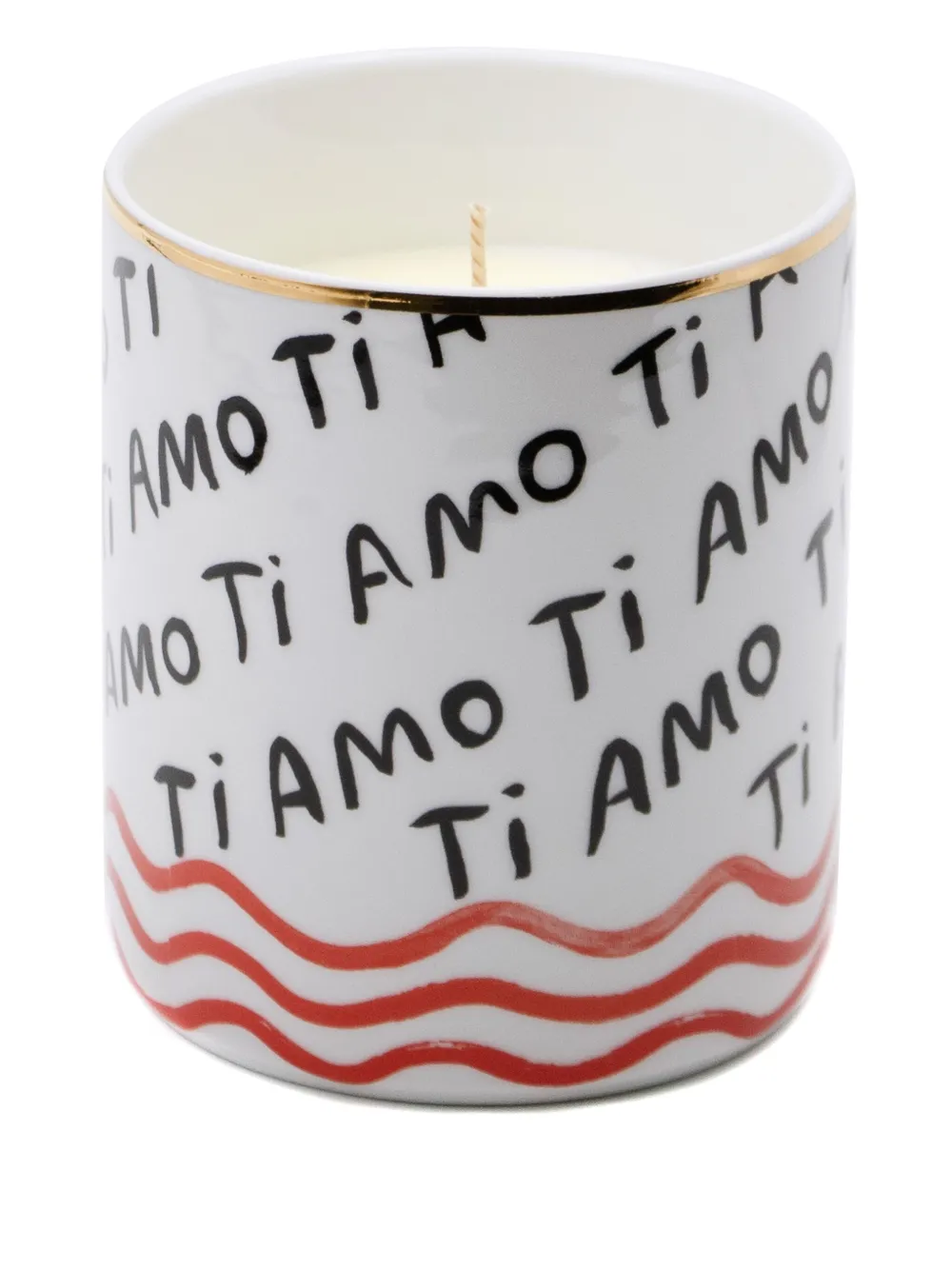 Bitossi Home Ti Amo porcelain scented candle - Wit