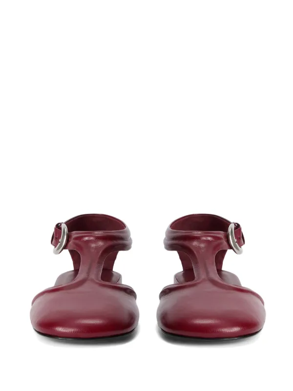 Jil Sander Mary Jane Ballerina Shoes | Red | FARFETCH