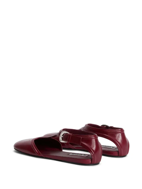 Jil Sander Mary Jane Ballerina Shoes | Red | FARFETCH