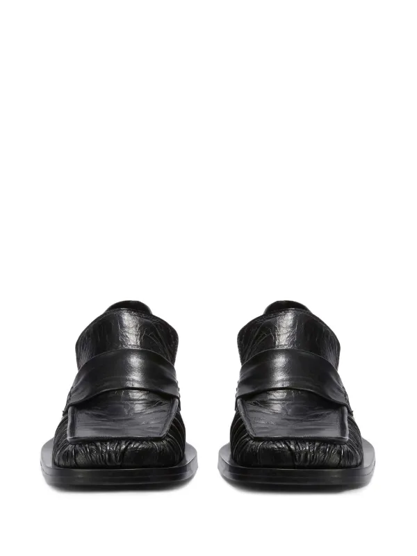 Jil Sander レザーローファー | ブラック | FARFETCH JP
