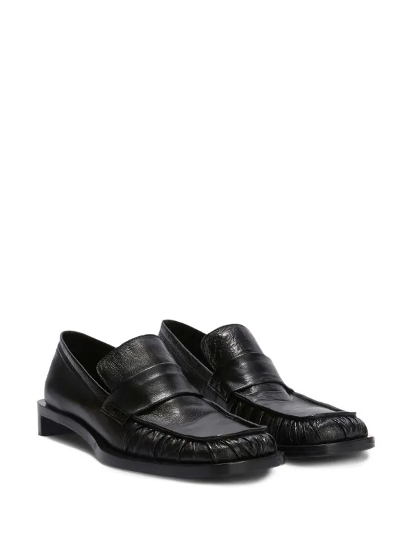Jil Sander レザーローファー | ブラック | FARFETCH JP