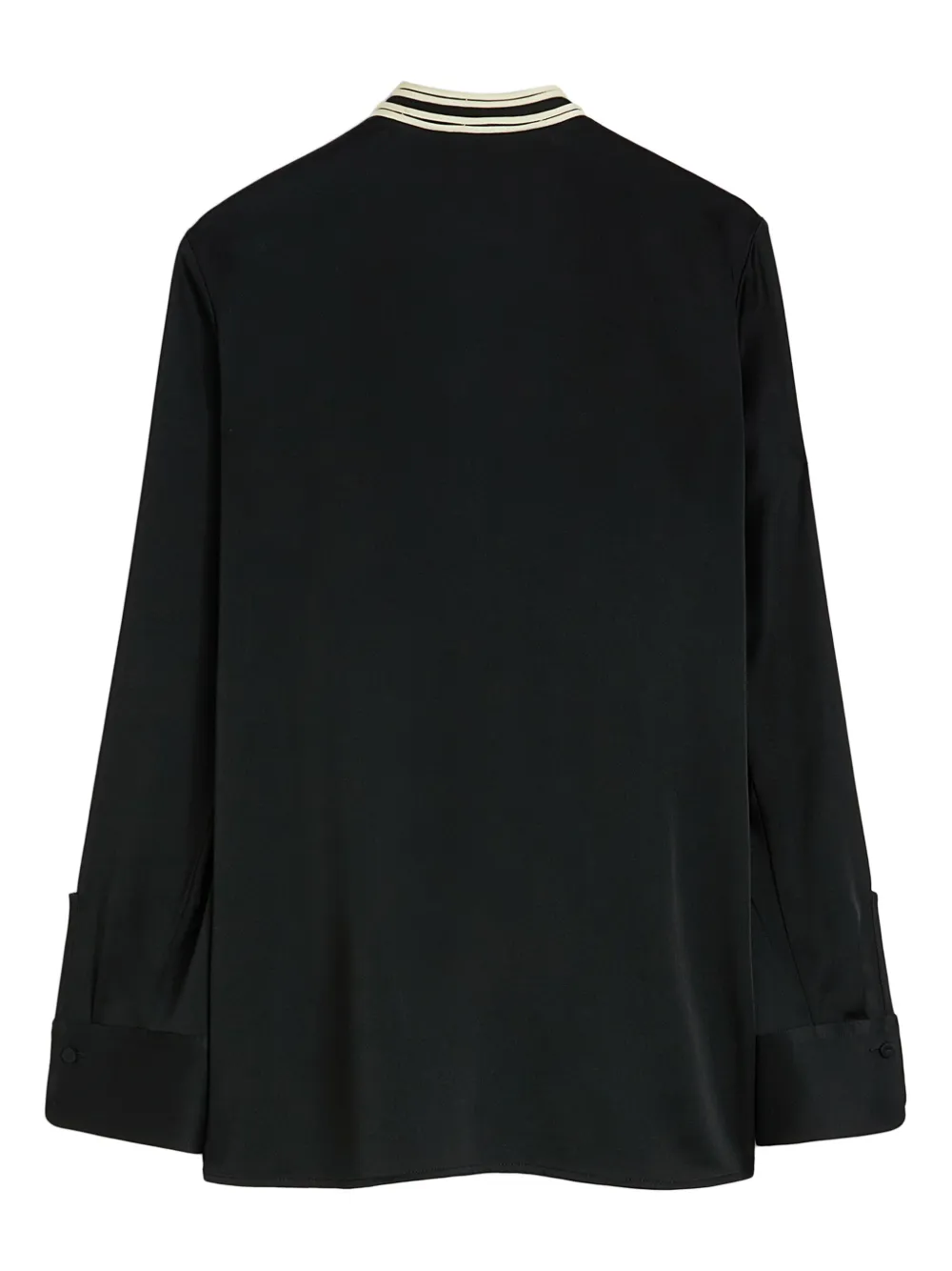 Jil Sander Shirt met contrasterende bies Zwart