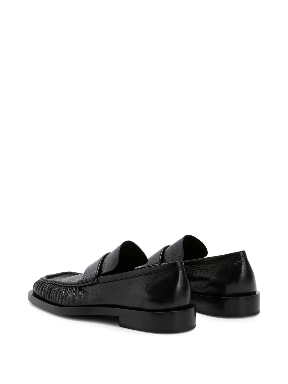 Jil Sander Leren loafers Zwart