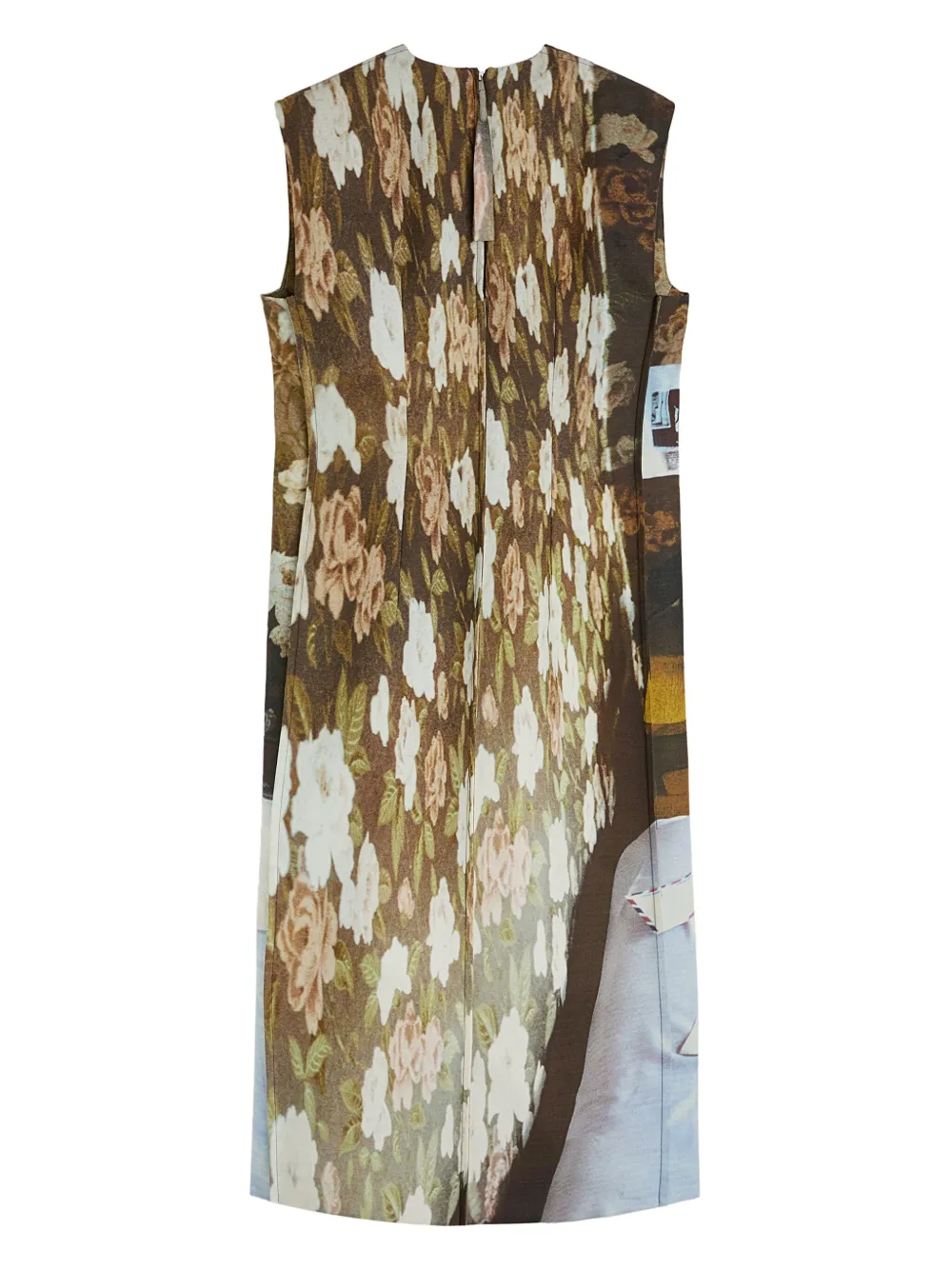 Jil Sander Midi-jurk met print Bruin