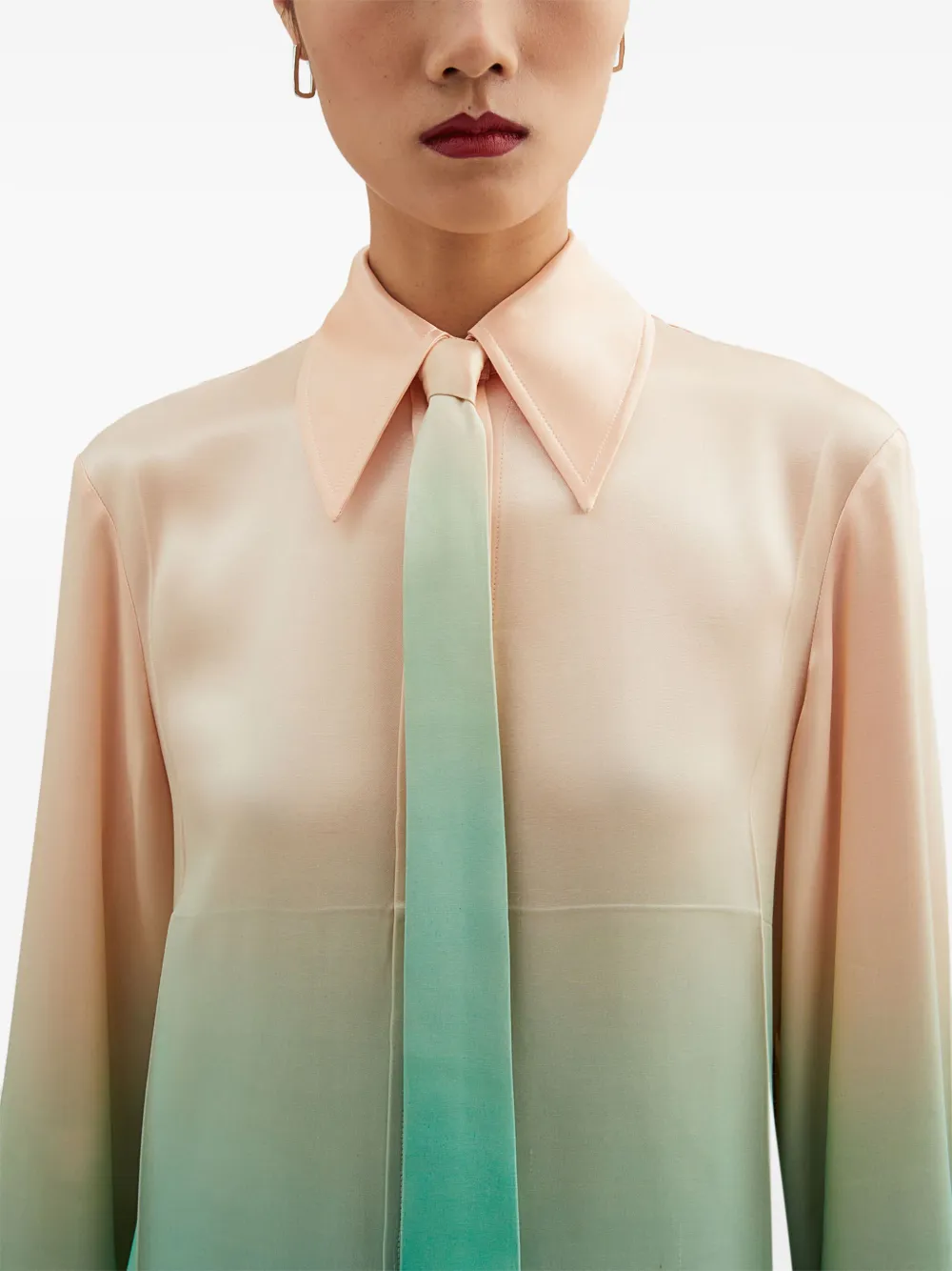 Shop Jil Sander Tie-detail Shirt In Pink