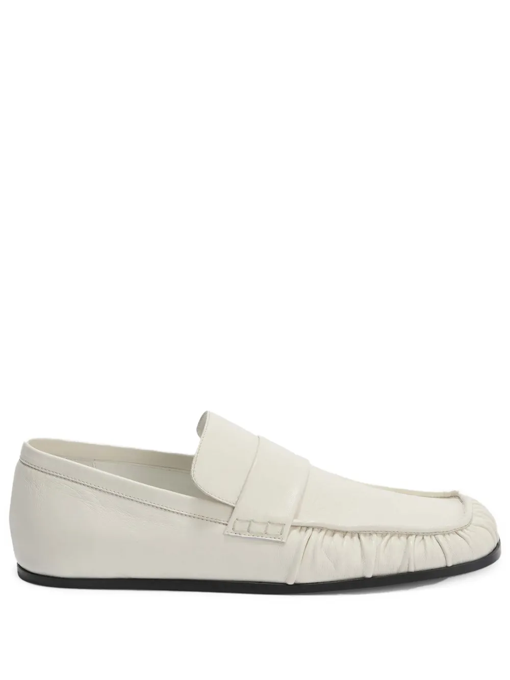 Jil Sander Leren loafers Wit