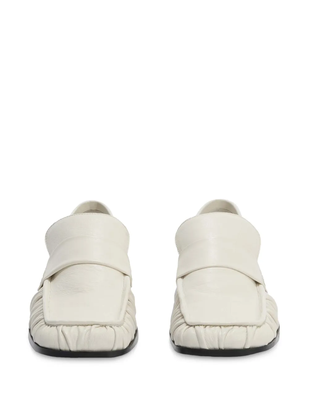 Jil Sander Leren loafers Wit