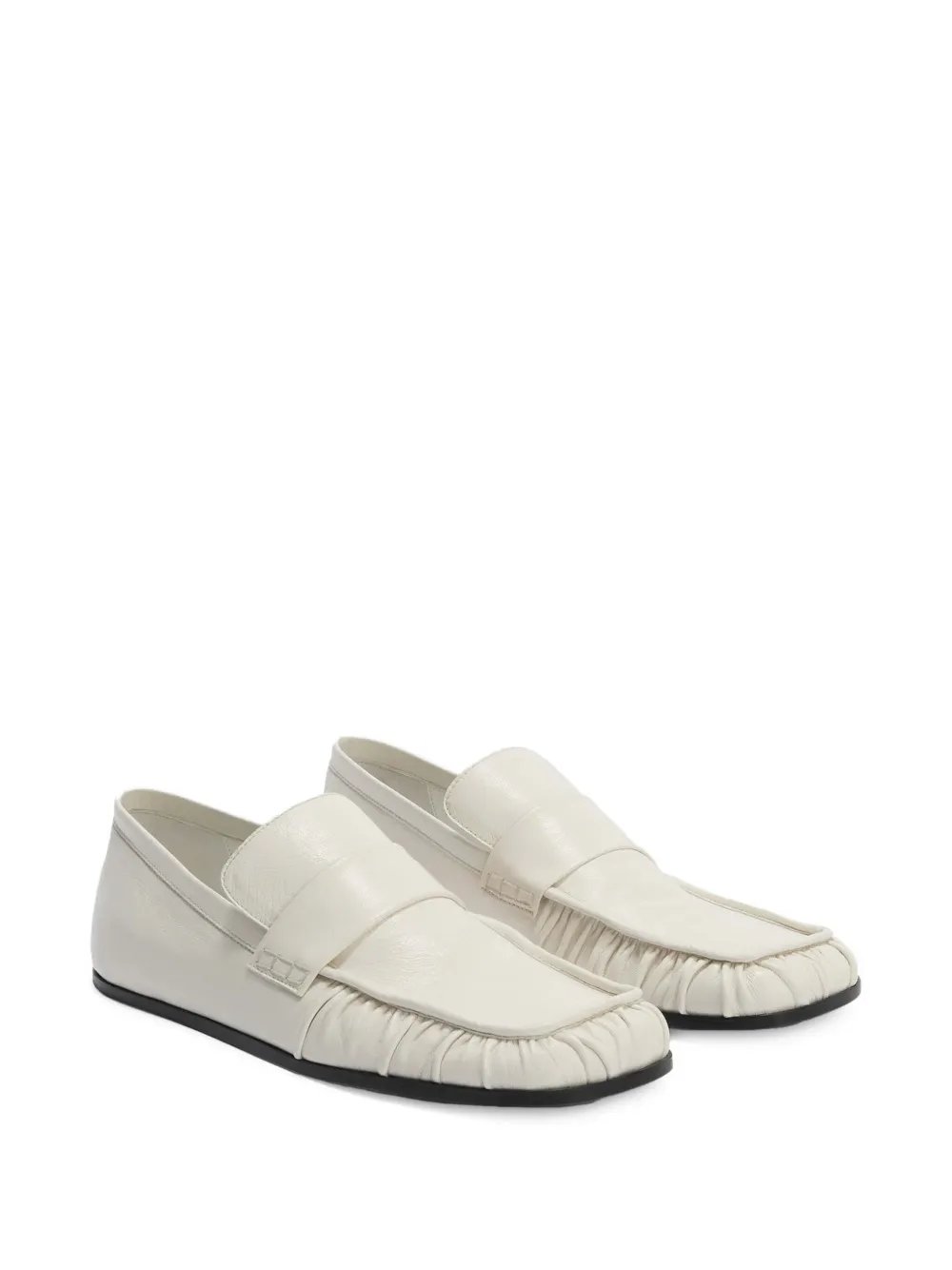 Jil Sander Leren loafers Wit