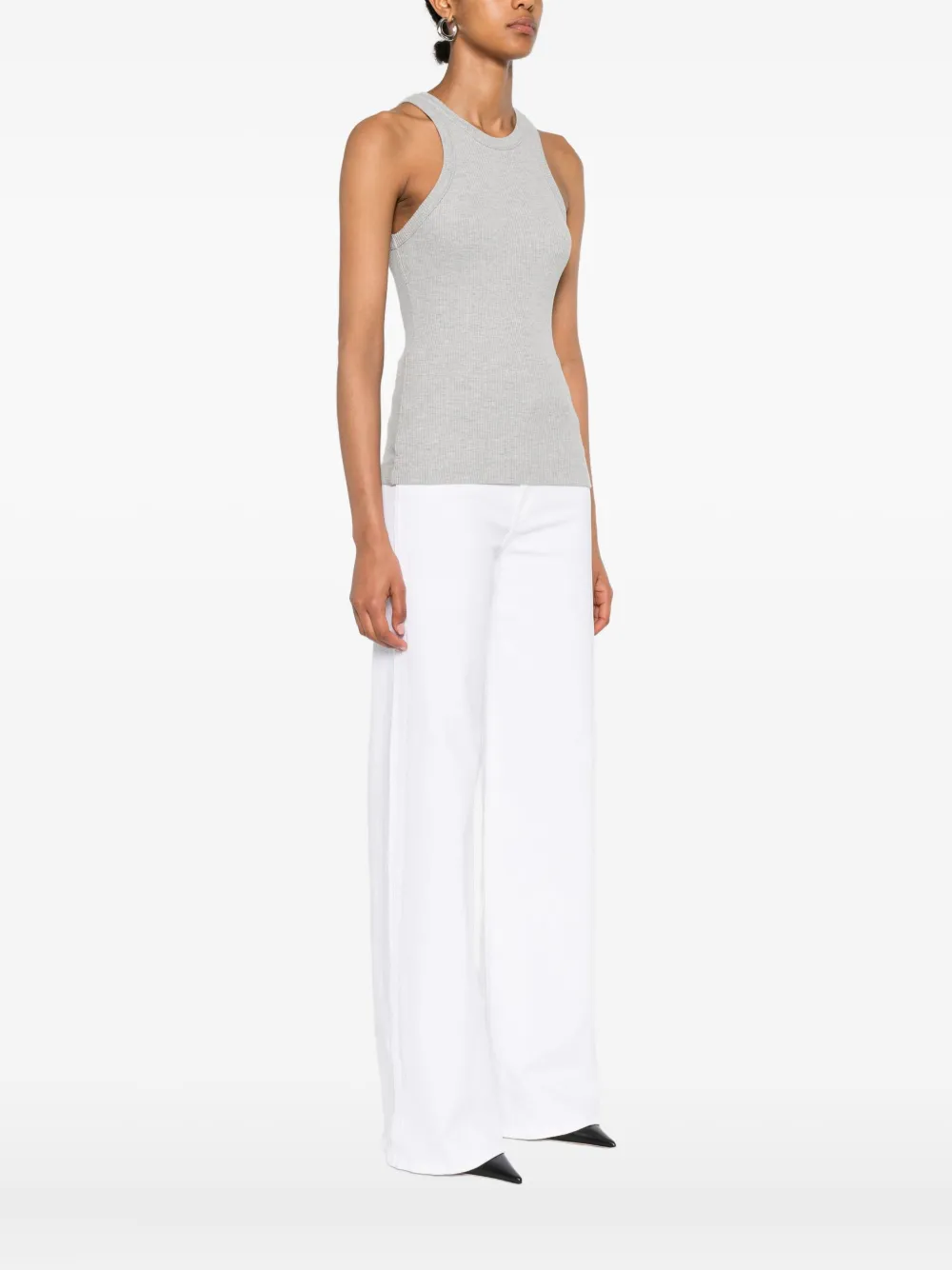 AGOLDE ribbed tank top Grijs