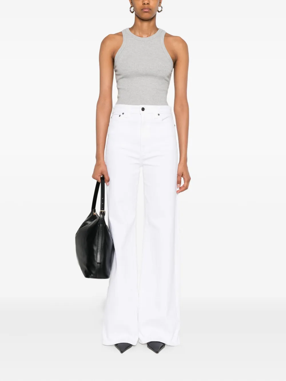 AGOLDE ribbed tank top Grijs
