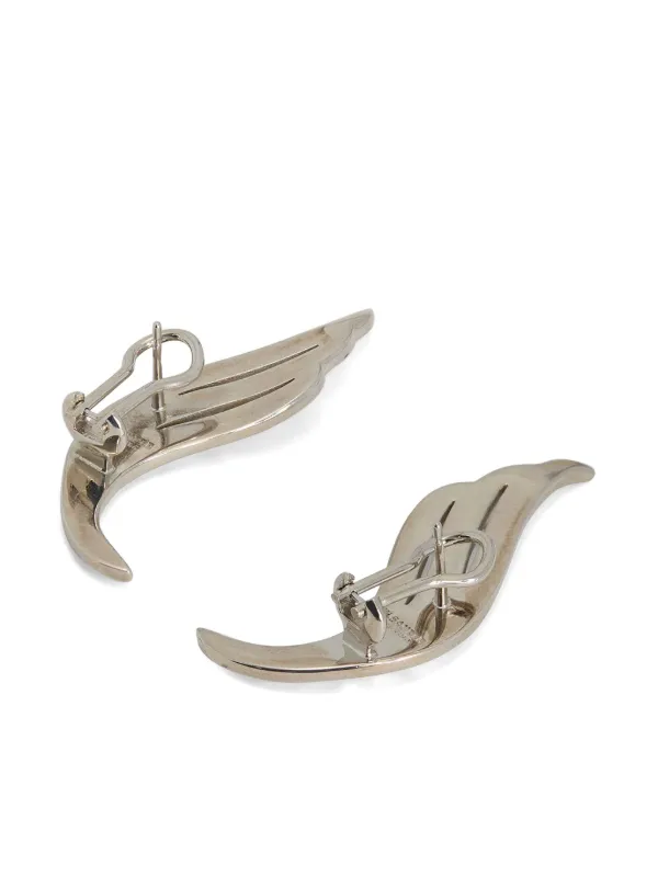 【送料&関税込】Jil Sander Gw9 Earrings Jil Sander GW9 Women Black Silver Earrings Brass Viscose