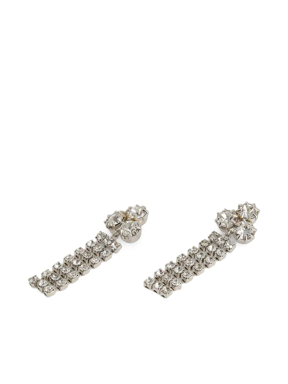 【Jil Sander】クリスタル装飾ドロップピアス Jil Sander クリスタル ドロップピアス | シルバートーン