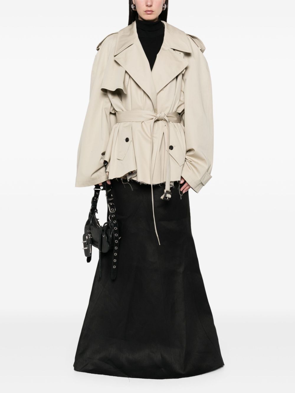 Balenciaga Cropped trenchcoat - Beige