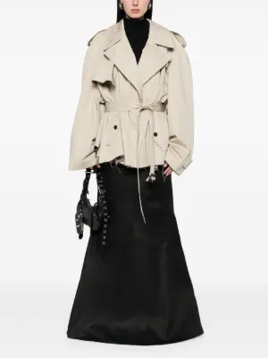 【BALENCIAGA】クロップド トレンチコート Balenciaga トレンチコート | ニュートラル | FARFETCH JP