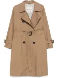 Max Mara gabardine-weave trench coat - Brown